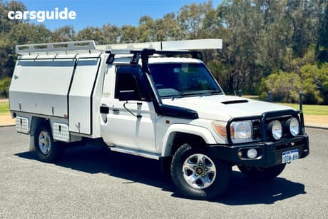 Black 2008 Toyota Landcruiser Cab Chassis Gxl (4X4)