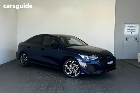 Blue 2025 Audi A3 Sedan 35 Tfsi S Line (Mhev)