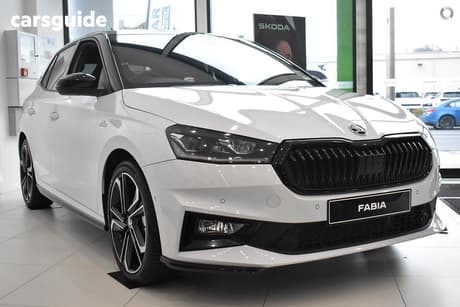 White 2025 Skoda Fabia Hatchback Monte Carlo 110Tsi