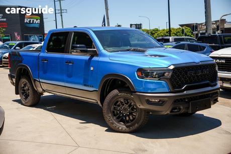 Blue 2025 RAM 1500 Crew Cab Utility Rebel Hurricane
