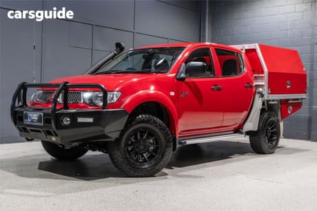 Red 2012 Mitsubishi Triton Double Cab Utility Gl-R (4X4)