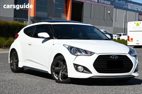 White 2014 Hyundai Veloster Coupe Sr Turbo