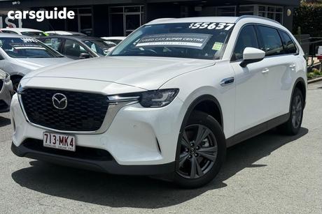 White 2024 Mazda CX-80 Wagon G40E Pure