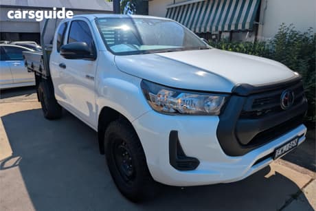 White 2022 Toyota Hilux X Cab Cab Chassis Workmate (4X4)