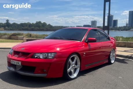 Red 2003 HSV Clubsport Sedan R8 R