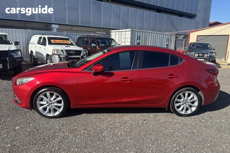 Red 2015 Mazda 3 Sedan Sp25