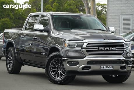 Silver 2023 RAM 1500 Crew Cab Utility Laramie Sport Rambox Mhev