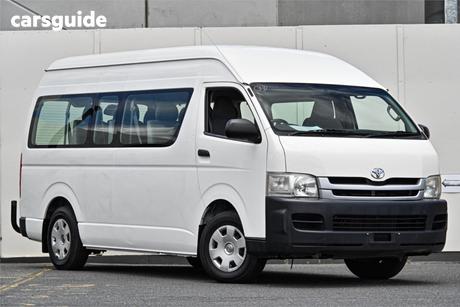 White 2009 Toyota HiAce Bus Commuter