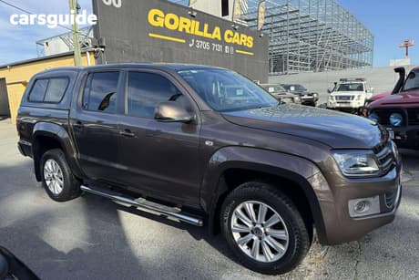 Brown 2016 Volkswagen Amarok Dual Cab Utility Tdi420 Highline (4X4)