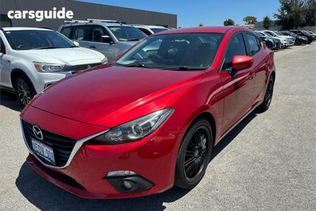 Red 2014 Mazda 3 Sedan Sp25