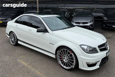 White 2011 Mercedes-Benz C63 Sedan Amg
