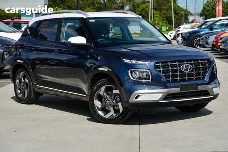 Blue 2025 Hyundai Venue Wagon Elite (Black) Two-Tone Roof