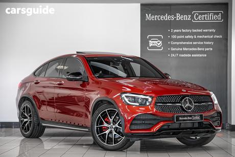 Red 2021 Mercedes-Benz GLC300 Coupe 4Matic