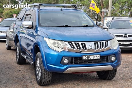 Blue 2015 Mitsubishi Triton Dual Cab Utility Gls (4X4)