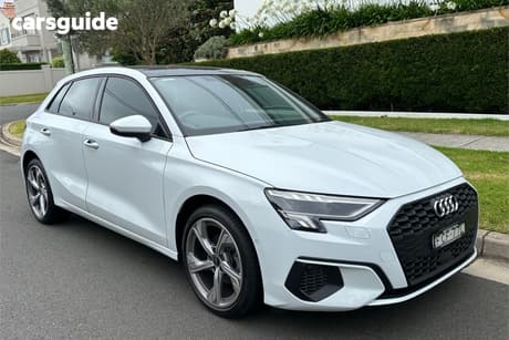 White 2023 Audi A3 Sedan 35 Tfsi Mhev