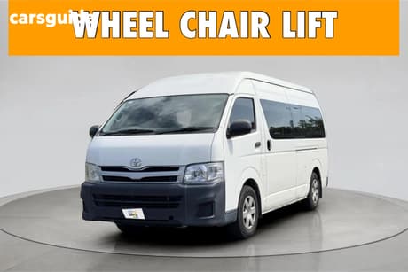 White 2013 Toyota HiAce Bus Commuter