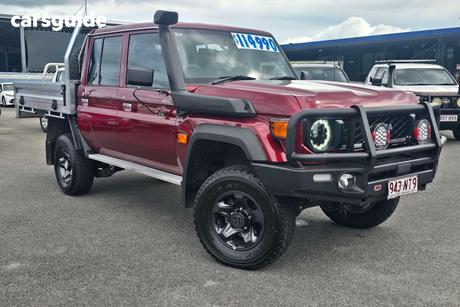 Red 2025 Toyota Landcruiser Double Cab Chassis Lc79 Gxl + Diff Locks