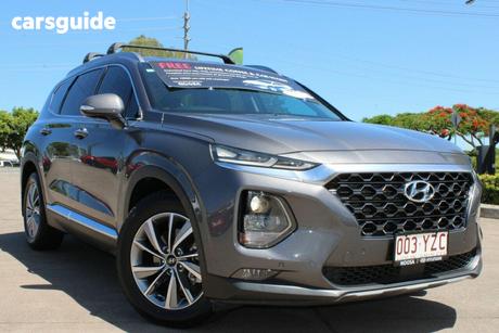 Grey 2018 Hyundai Santa FE Wagon Elite Crdi Satin (Awd)