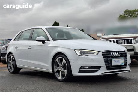 White 2014 Audi A3 Hatchback Sportback 1.6 Tdi Attraction