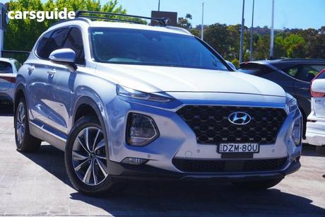 Silver 2018 Hyundai Santa FE Wagon Elite Crdi Satin (Awd)