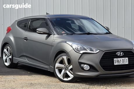 Grey 2014 Hyundai Veloster Coupe Sr Turbo