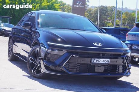 Black 2025 Hyundai Sonata Sedan N Line