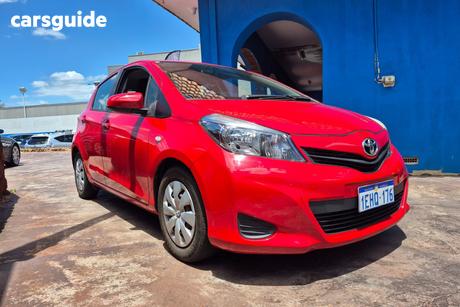 Red 2013 Toyota Yaris Hatchback Yr
