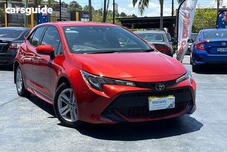 Red 2018 Toyota Corolla Hatchback Ascent Sport