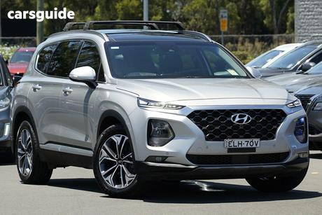 Silver 2020 Hyundai Santa FE Wagon Highlander Crdi Burg (Awd)
