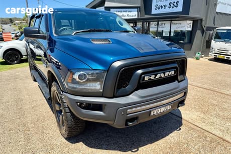 Blue 2020 RAM 1500 Crew Cab Utility Warlock (Black/Grey/Hyd Blue)