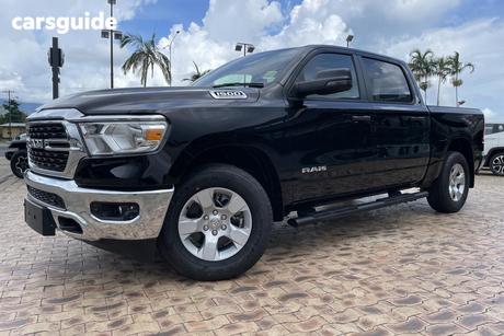 Black 2023 RAM 1500 Crew Cab Utility Big Horn (6-4 Tub) Mhev (4X4)
