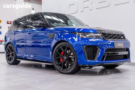 Blue 2019 Land Rover Range Rover Sport Wagon V8 Sc Svr (423Kw)