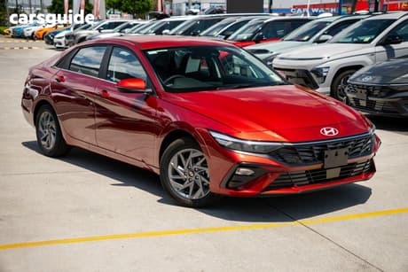 Red 2025 Hyundai I30 Sedan Hev 1.6P Dct