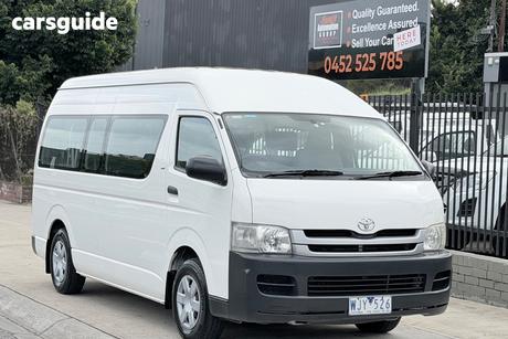 White 2008 Toyota HiAce Bus Commuter