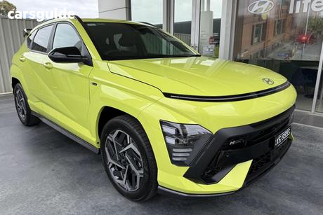 Yellow 2025 Hyundai Kona Wagon Hybrid Elite N Line