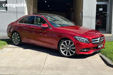 Red 2015 Mercedes-Benz C250 Sedan