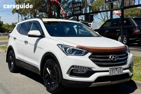 White 2016 Hyundai Santa FE Wagon Elite Crdi (4X4)