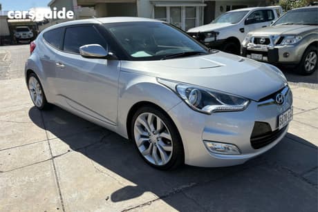 Silver 2012 Hyundai Veloster Coupe