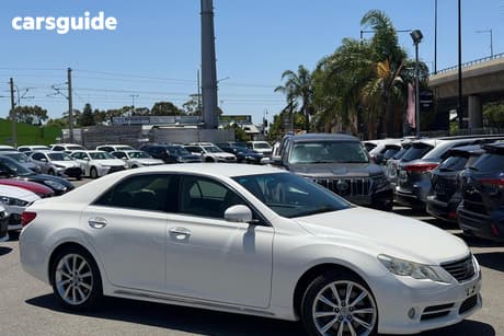 White 2010 Toyota Mark X Sedan PREMIUM L