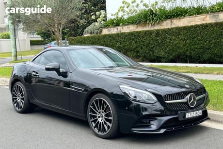Black 2018 Mercedes-Benz SLC-Class Sedan 300