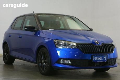 Blue 2021 Skoda Fabia Hatchback 81 Tsi Run Out Edition