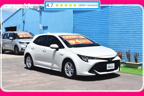 White 2019 Toyota Corolla Hatchback Ascent Sport (Hybrid)