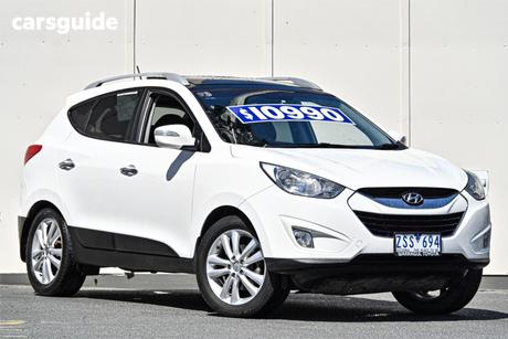 White 2013 Hyundai IX35 Wagon Highlander (Awd)