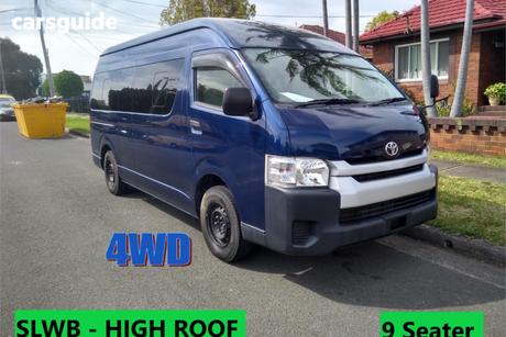 Blue 2014 Toyota HiAce Bus Commuter