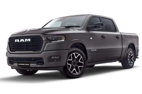Grey 2025 RAM 1500 Crew Cab Utility Rebel Hurricane