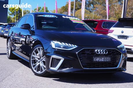 Black 2020 Audi A4 Sedan 45 Tfsi Quattro S Line Mhev