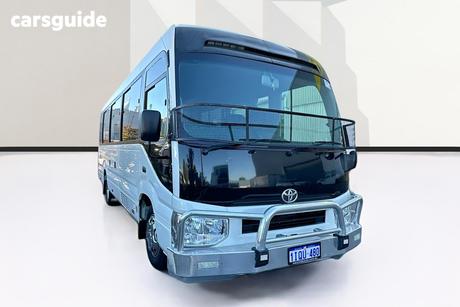 White 2018 Toyota Coaster Bus Deluxe (Lwb)