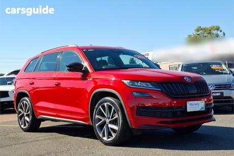 Red 2018 Skoda Kodiaq Wagon 140 Tdi Sportline