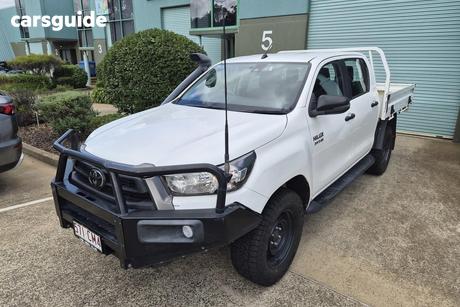 White 2021 Toyota Hilux Double Cab Chassis Sr (4X4)