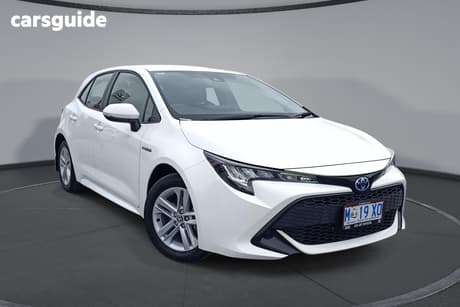 White 2022 Toyota Corolla Hatchback Ascent Sport Hybrid